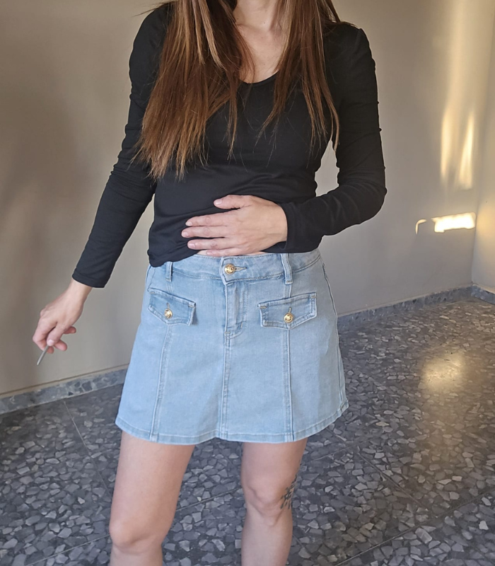 falda pantalon vaquera